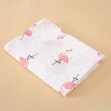 Yue Ye 1pc Baby Cartoon Print Lightweight Breathable Multifunctional Swaddle Blanket, Can Also Be Used As Bath Towel, Thin Summer Version, Suitable For Home & Outdoor Use - White - View 10