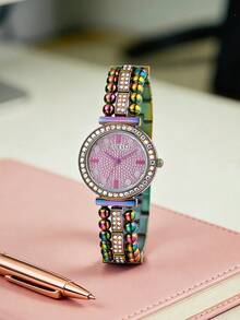GUESS GW0401L4 Women's Iridescent Crystal Stainless Steel Quartz Watch - Multicolor - View 1