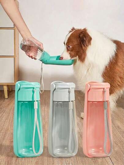 Botella de agua plegable para mascotas de 3 colores, dispensador de agua portátil para paseos al aire libre, para perros pequeños, medianos y grandes