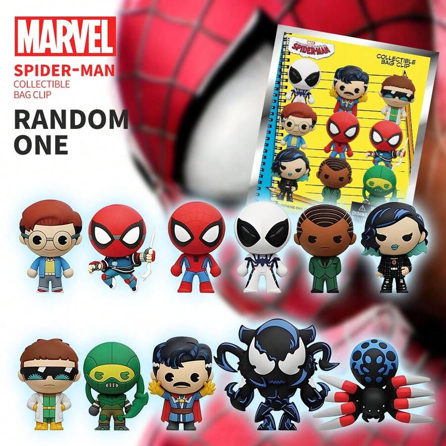 1 Móc khóa Spider-Man chính hãng Marvel, hình 3D bằng PVC, phụ kiện túi xách, balo, quà tặng sưu tầm cho Giáng sinh và sinh nhật. - Nhiều màu - Xem 1