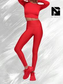 7/8 High-Waist Airlift Legging - Bright Red - View 3