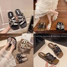 Women Flat Sandals - Black - View 5