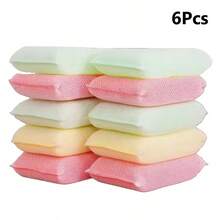 6/12 piezas Esponjas para lavar platos, Almohadillas de lavado de platos engrosadas, Paños de limpieza de cocina, Descontaminación eficiente, Fácil de limpiar, Productos de limpieza de cocina esenciales | Suministros de cocina coloridos | Esponjas resistentes a los arañazos, Adecuadas para la limpieza de la cocina y el baño - Varios artículos - Ver 10