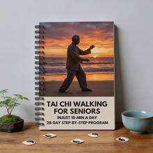 1 Book Tai Chi Wellness Walking Plan Suitable For The Elderly: 28-Day Balance Training Program, 10 Minutes Practice Per Day, Suitable For Fall Prevention, Paperback Spiral Binding - I - View 1