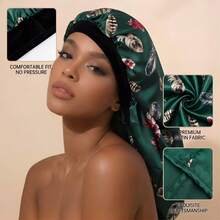 1pc/2pcs Women Long Sleeping Cap, Satin Material, Butterfly Print - Wide Elastic Design, Extended Length, Comfortable For Home. Fashionable Hair Care Solution, Suitable For Long/Straight/Thick Hair Styling And Care.,Summer,Beach,Hat - Multicolor - View 9
