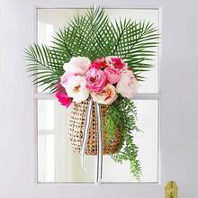 20pcs/5pcs Artificial Green Plant Single Leaf, Green Coconut Palm Plastic Iron Tree Leaves, Natural Realistic Style, Artificial Palm Leaves, Suitable For Living Room Bedroom Vase Flower Arrangement, Wedding Table Decor, Party Background, Home Greenery Decor, Holiday Photo Props - Green - View 2