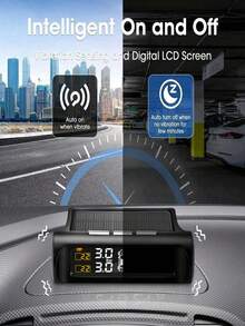 Hệ thống giám sát áp suất lốp TPMS, năng lượng mặt trời/USB, màn hình LCD kỹ thuật số không dây, phụ kiện ô tô 4x4, phụ tùng ô tô đa năng, 300mAh - A - Xem 6
