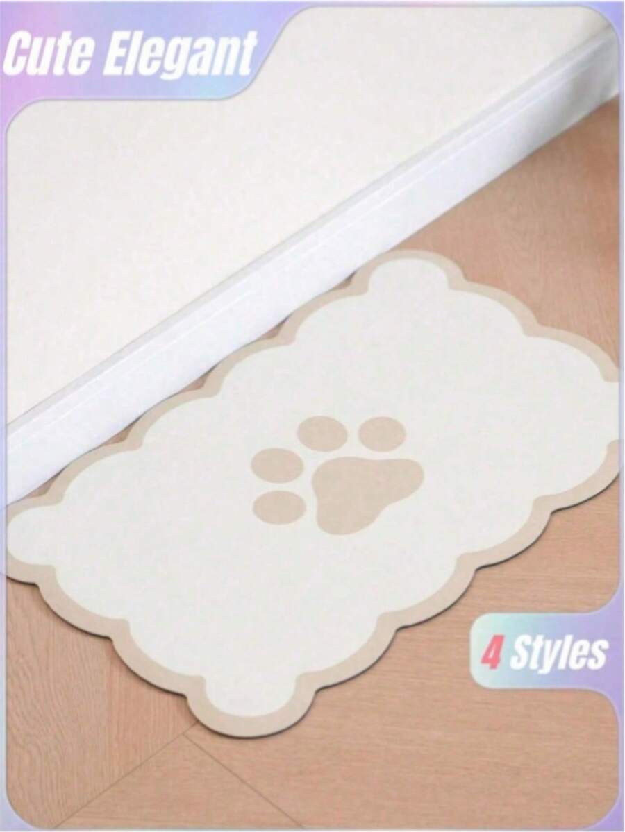 1 Set Pet Placemat, Shell Shaped Dog Food Mat, Cat Feeding Mat, Absorbent Pad, Suitable For Food And Water Bowls, Elegant And Beautiful Shell Pet Placemat For Dogs, Cats, Puppies