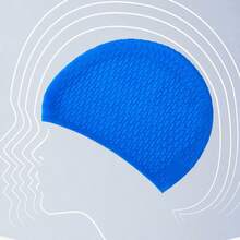1pc New Adult Silicone Swimming Cap, Water Drop Design, Waterproof, Protective, Fashionable Unisex Swim Hat - Multicolor - View 9