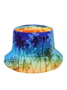 Mũ tai bèo in hình cây dừa Hawaii, kiểu dáng giản dị, nhẹ, có thể đội hai mặt, phù hợp cho du lịch biển vào mùa xuân/hè. - A - Xem 13