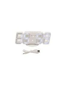 1 chiếc đồng hồ kỹ thuật số 3D LED, đồng hồ để bàn/treo tường LED sáng tạo với hiển thị nhiệt độ thời gian thực, trang trí nhà cửa, trang trí phòng ngủ, trang trí ký túc xá, quà tặng sinh nhật/tốt nghiệp, đồ dùng học tập - trắng - Xem 10