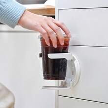 Tempat Gelas Lipat, Rak Gelas Gantung Dinding, Tempat Penyimpanan Minuman untuk Dapur, Kamar Tidur, Kantor, Mobil, Tidak Perlu Pengeboran - tempat gelas air - View 6