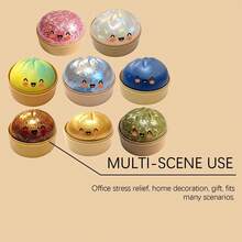 Glitter Cute Dumpling Squishy Toy, Soft Squeeze Stress Relief Fidget Toy, Kawaii Anxiety Relief Sensory Toy For Kids Adults, Easter Christmas Gift - 粉色 - 查看 5