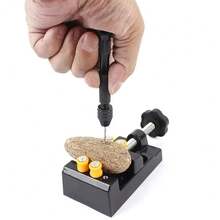 Máy khoan cầm tay mini bằng nhôm với đầu kẹp không cần chìa khóa, mũi khoan xoắn bằng thép HSS, dụng cụ khoan gỗ, máy khoan cầm tay thủ công. - A - Xem 4