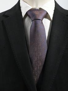 1pc Men's Casual Asymmetrical Geometric Jacquard Pattern Handmade Necktie, Suitable For Workplace, Business Meetings, Weddings, Formal Occasions, Dates, And Daily Formal Wear,Festival,Graduation Gift - Multicolor - View 4