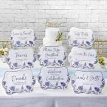 Kate Aspen Blue Willow 9 In.Decorative Premium Paper Plates (350 GSM Weight -Set Of 16) - Perfect For Bridal Showers And Weddings - 裝飾標誌套裝(8 件組) - 查看 3