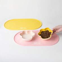 shuo ni mao yi 新款宠物硅胶喂食垫，硅胶猫狗碗垫，易清洁防溢宠物喂食垫 - 查看 1