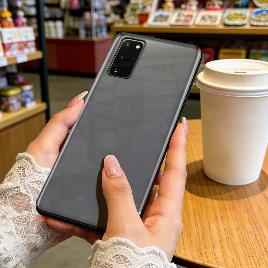 【人気のあるもの】Galaxy S20 高透明メッキケース シンプルい スリムフィット 衝撃防止 デイリー使い - ブラック - チェックする 1