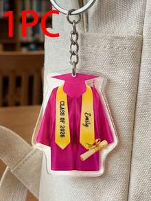 1/3/5 Pcs Personalized Graduation Acrylic Keychains, Custom Text Keychains, Multiple Patterns To Choose From, Two Sizes To Choose From, Perfect For 2026 Graduation Gift For The Year, Stylish And Simple Design, Suitable For Him/Her, Perfect School Supplies, Back To School, Office, Dormitory, Middle School Students - Multicolor - View 12