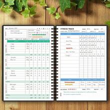 健康计划手册和健身日志 - 每日饮食和健康日记，用于减肥和追踪健身、睡眠、营养、膳食和习惯，A5（5.8 x 8.3 英寸） - A5 - 查看 3