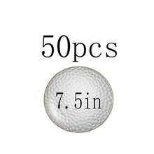 10.25英寸/7.5英寸透明金边餐盘，可重复使用的蓝金边餐盘，透明蓝色巴洛克风格餐盘，饰以金箔边，适用于派对、宴会、婚礼、新年、情人节等场合，优质餐盘套装 - 彩色 - 查看 16