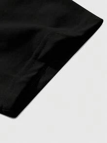 Lonblece Camiseta de manga corta con bordado y estampado anti-puñalada pintada a mano para hombres, adecuada para primavera y verano - Negro - Ver 7