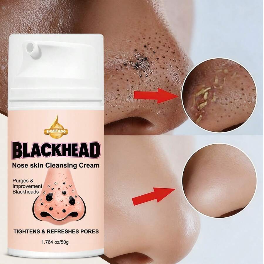 Hydrating Polishing Nose Mask Cream, Moisturizing Texture Easy To Apply, Dissolves Surface Oil Particles, Refines Skin Texture Without Redness, Soothing Formula Won't Tighten, Suitable For All Skin Types, Summer Skincare, Daily Protection, Emergency Rescue Before Dates, Regular Cleansing, Nose Wing Care - 50g - 查看 1