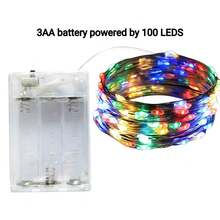 2m 20 LEDs, 3m 30 LEDs, 4m 40 LEDs, 5m 50 LEDs AA Battery Powered Fairy Lights, Suitable For Wedding, Holiday, Bedroom, Party, Atmosphere, Bedside, Room, Decorative Lighting - Color - View 14