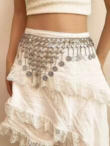 Coins Belly Dance Hip Scarf Belt Body Chain Dance Skirt Women Halloween Party Supplies Costume Accessory - Multicolor - View 16