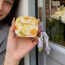 Bright Yellow Daisy Protective Case Suitable Compatible With Apple Wireless Earphone Case, Scratch-Resistant And Shockproof - Clear - View 10