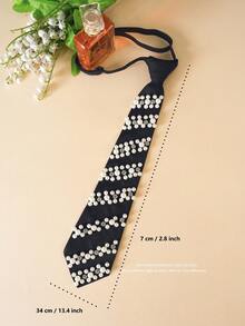 1条高级女士领带，手工串珠拉链封口，百搭奢华设计，适合春、夏、秋、冬四季、节日、旅行等场合。 - 彩色 - 查看 9