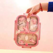 900ML 304 Stainless Steel Lunch Box With Compartments,Divided Bento Box, Sealed Leak-Proof Lunch Container, Portable Large Capacity Fruit Salad Food Storage Container,Hot Water Heatable,Dishwasher & Microwave Allowable,Suitable For Students And Adults Use In Home, School, Office, Picnic,Back To School - Multicolor - View 4
