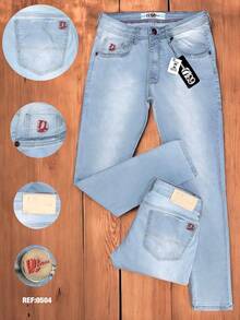 Men's High Quality Jeans Spring/Autumn Regular Fit Pocket Daily Wear For Going Out Night Weekend Casual Holiday Photoshoot Birthday Formal And Evening Christmas Valentine's Day Teacher's Day Father's Day New Year's Day Independence Day International Workers' Day Thanksgiving CASUAL - 淺色水洗藍 - 查看 10