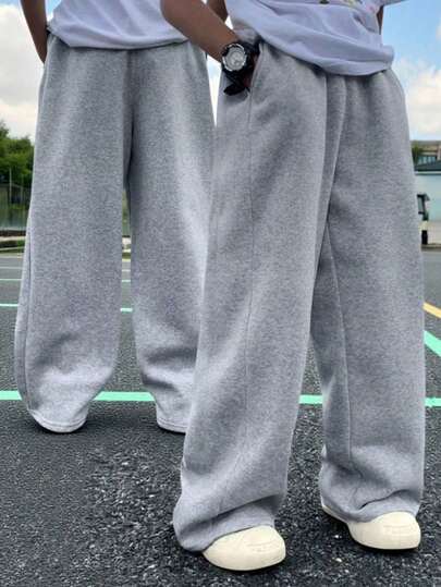 Pantalones/pantalones de chándal casuales para hombres, súper cómodos y de corte holgado, adecuados para el uso casual diario, se combinan fácilmente con varios atuendos. Cintura elástica con cordón, se adapta a varios tamaños de cintura. Regalo ideal para el esposo/novio en la temporada de otoño/invierno.