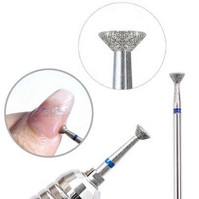 1pc Fly Saucer Shape Nail Grinding Heads Emery Metal Precision Tips For Edge Dead Skin Cuticle Remover Manicure Tools