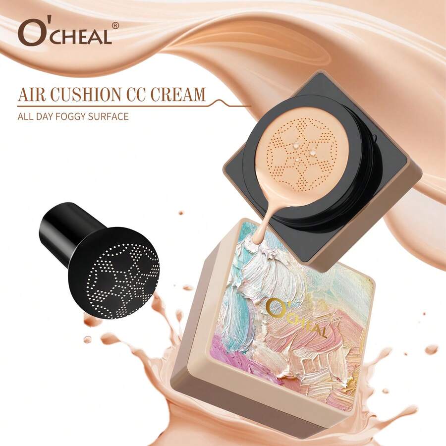 CREMA CC DE COJÍN DE AIRE CON CABEZA DE HONGO, CORRECTOR DE LARGA DURACIÓN E AISLANTE CREMA BB, FUNDACIÓN HIDRATANTE Y CREMA DE BELLEZA - Multicolor - Ver 1