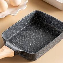 Brodark 1pc Square Tamagoyaki Frying Pan, Deep Gray/Beige, Non-Stick, Suitable For Home Kitchen, Restaurants, Quick Breakfast Cooking, Induction Cooktop Compatible - View 13