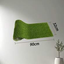 1pc 120*32cm Green Artificial Grass Table Runner, Fake Plastic Grass Table Runner, Sports Theme Party Decor, Football Party Table Decor, Birthday Party Supplies, Country Wedding Party Decor, Party Table Runner - Multicolor - View 3