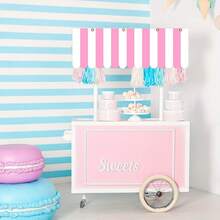 1/3件套红白嘉年华帐篷装饰品，耐用乙烯基材质，嘉年华派对悬挂用品，嘉年华马戏团帐篷横幅，适用于生日派对、海盗主题夏季派对、围栏、摊位标牌、嘉年华马戏团主题活动 - 多色 - 查看 14