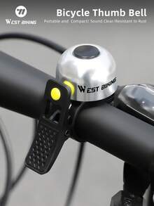 WEST BIKING 迷你自行车铃铛，声音清脆悦耳，弹簧式铃铛，山地自行车喇叭，骑行配件。 - 彩色 - 查看 1