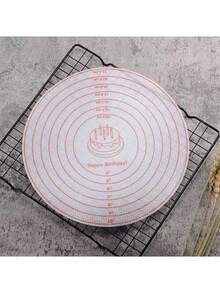 1/2pcs Platinum Silicone Cake Turntable Non-Slip Mat, Thick Round Non-Slip Mat With Scale Markings Suitable For Rotating Cake Stand, Reusable Baking Accessory - View 12