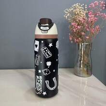 32 Oz Outdoor Sports Water Cup Water Bottle Stainless Steel VacuumOwala Insulated Cup With Lid And Straw Suitable For Water, Iced Tea Or Coffee. - 彩色 - 查看 6