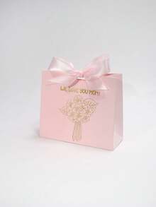 5pcs Mother's Day Gift Box With Gold Foil Flower Bouquet Design, Mini Paper Favor Packaging With Satin Ribbon Bow, Elegant Small Gift Wrap For Mom Appreciation Party, Candy Treat Holder For Birthday Wedding Baby Shower, Romantic Floral Keepsake Box, Easy To Assemble - 11.5X4.5X10cm - View 16