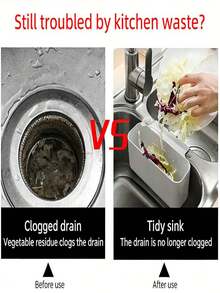 1pc Kitchen Sink Strainer Basket, Multifunctional Slot-Style Sink Drain Filter, Food And Vegetable Washing Drainer, Convenient For Sponge/Cloth Placement, Quick Filtration Of Food Residue To Prevent Decay And Odor - Multicolor - View 10