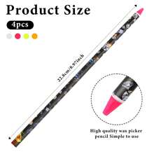 4Pcs/Set Nail Dotting Pens Wax Pencil For Rhinestones, Self-Adhesive Nail Art Pickup Tool With Colorful Tips, Perfect For Nail Gems Beads And Decorations Application, Easy To Use Manicure Tool For Beginners Salon & Home DIY Nail Art - Multicolor - View 11