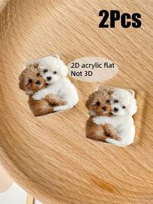 Cute 2D Flat Teddy Dog Data Cable Protector, Anti-Damage Type-C Phone Data Cable Protector, Beautiful And Durable, Mother's Day Gift, Home Essential - Multicolor - View 10