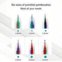 6-In-1 Nail Art Dotting Pen, Ballpoint Pen Design Dotting Tool, Nail Art Pen With Ruler Size Markings, Suitable For Painting, Sculpture, Diamond DIY - Multicolor - View 11