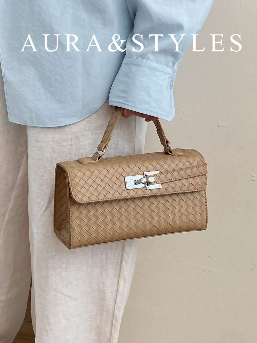 New Minimalist Casual Handbag, Fashionable Small Square Bag, High-Quality Unique Shoulder Bag For Women, Spring Season - Khaki - View 1