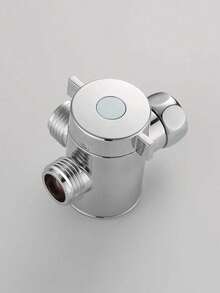 1 van chia nước 3 chiều cho vòi sen, đầu nối chữ T bằng đồng thau mạ, van điều khiển lưu lượng nước đa năng G1/2" cho vòi sen cầm tay. - Bộ chuyển hướng vòi nước màu bạc - Xem 6