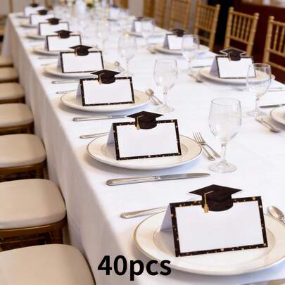 1pc/10pcs Graduation Season "Congratulations Graduate" Paper Folding Table Cards, 2026 Graduation Ceremony Desktop Decor, Suitable For Graduation Party, Wedding, Birthday, Buffet Graduation Ceremony And Other Special Occasions, Desktop Decorations, Party Supplies